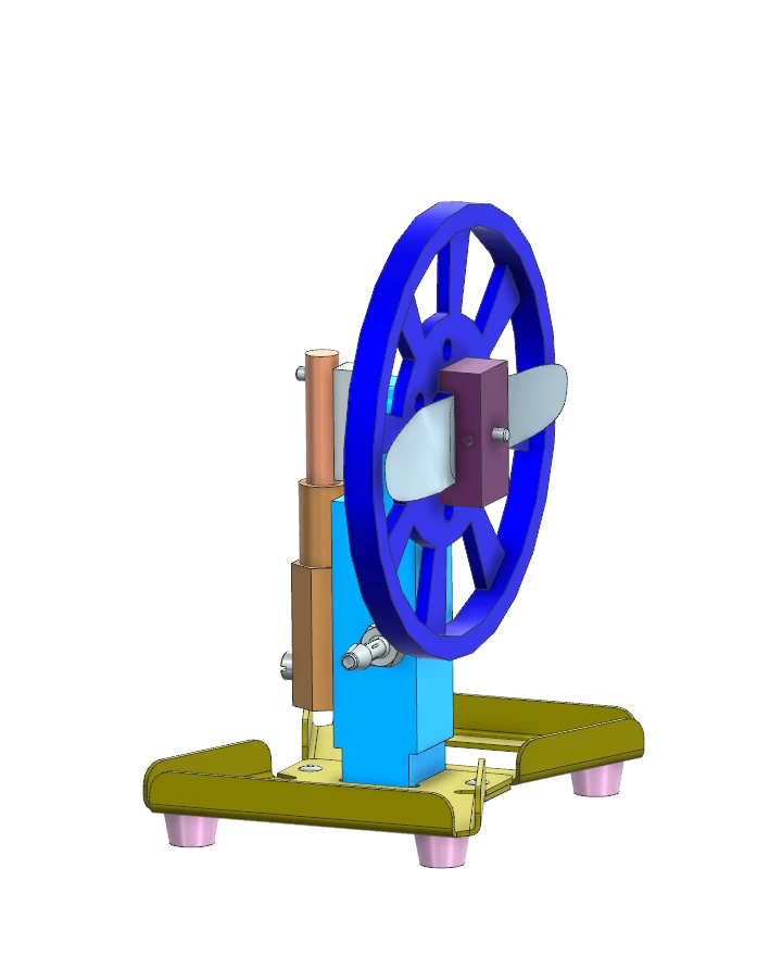 Air-engine assembly model from the final project presentation.